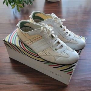 Hugo Boss White Leather Retro Sneakers Size 12